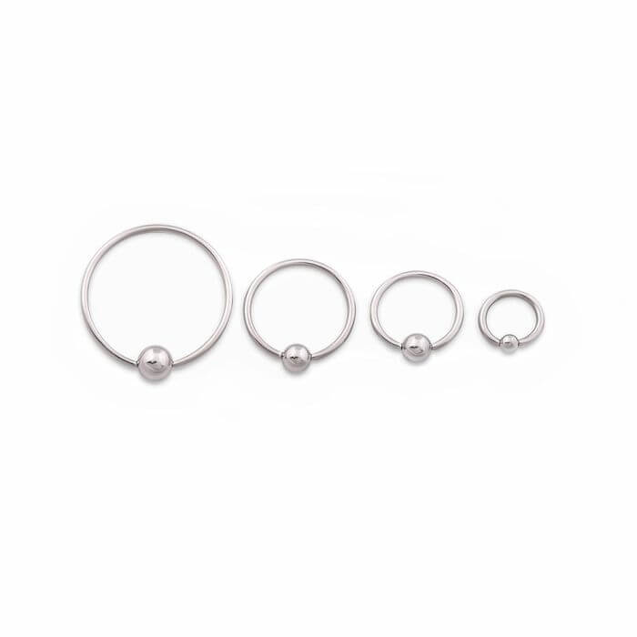16g Steel Captive Bead Ring — Price Per 1 pt 3