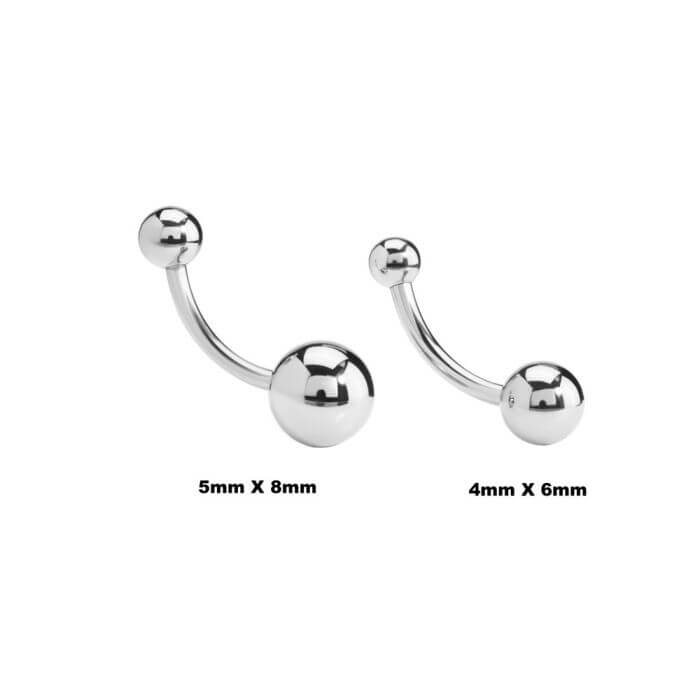 Tilum Internally Threaded Simple Titanium Belly Button Ring — Pick Size pt 3