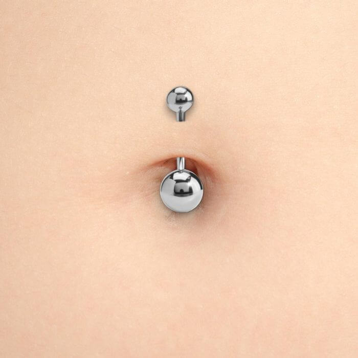Tilum Internally Threaded Simple Titanium Belly Button Ring — Pick Size pt 5