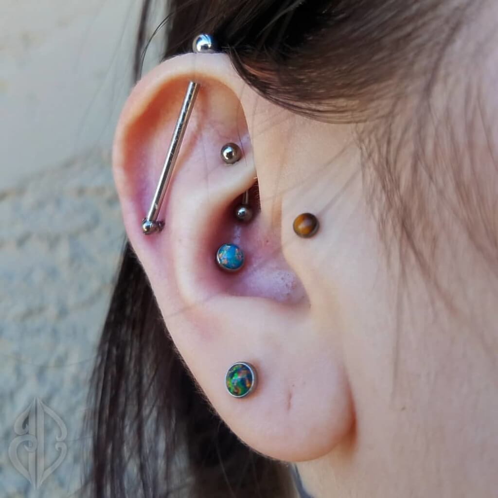 Floating lobe piercing - .00 includes jewelry at Iron Palm Tattoos & Body Piercing in downtown Atlanta.