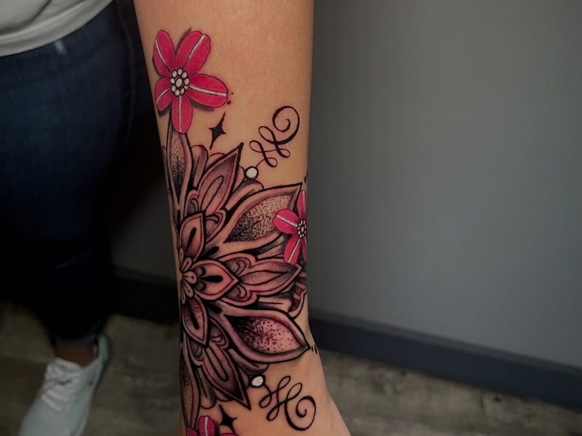 Mandala Flower Tattoo by Lyric TheArtist - Iron Palm Tattoos & Body Piercing