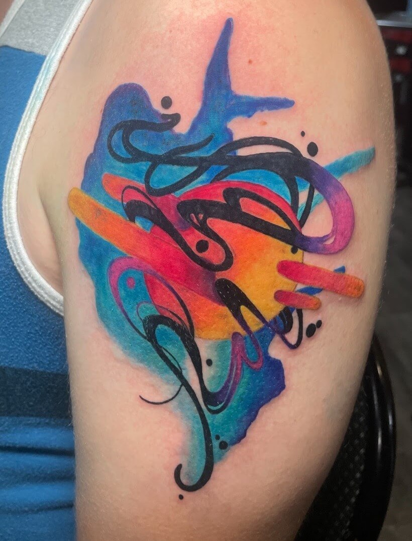 Color Splashes Flowers tattoo by Live Two - Best Tattoo Ideas Gallery