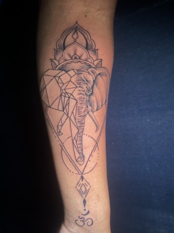 Elephant tattoo by Missy Mahan at Iron Key Studio- Peoria, AZ | Elephant  tattoo, Tattoos, Skull tattoo