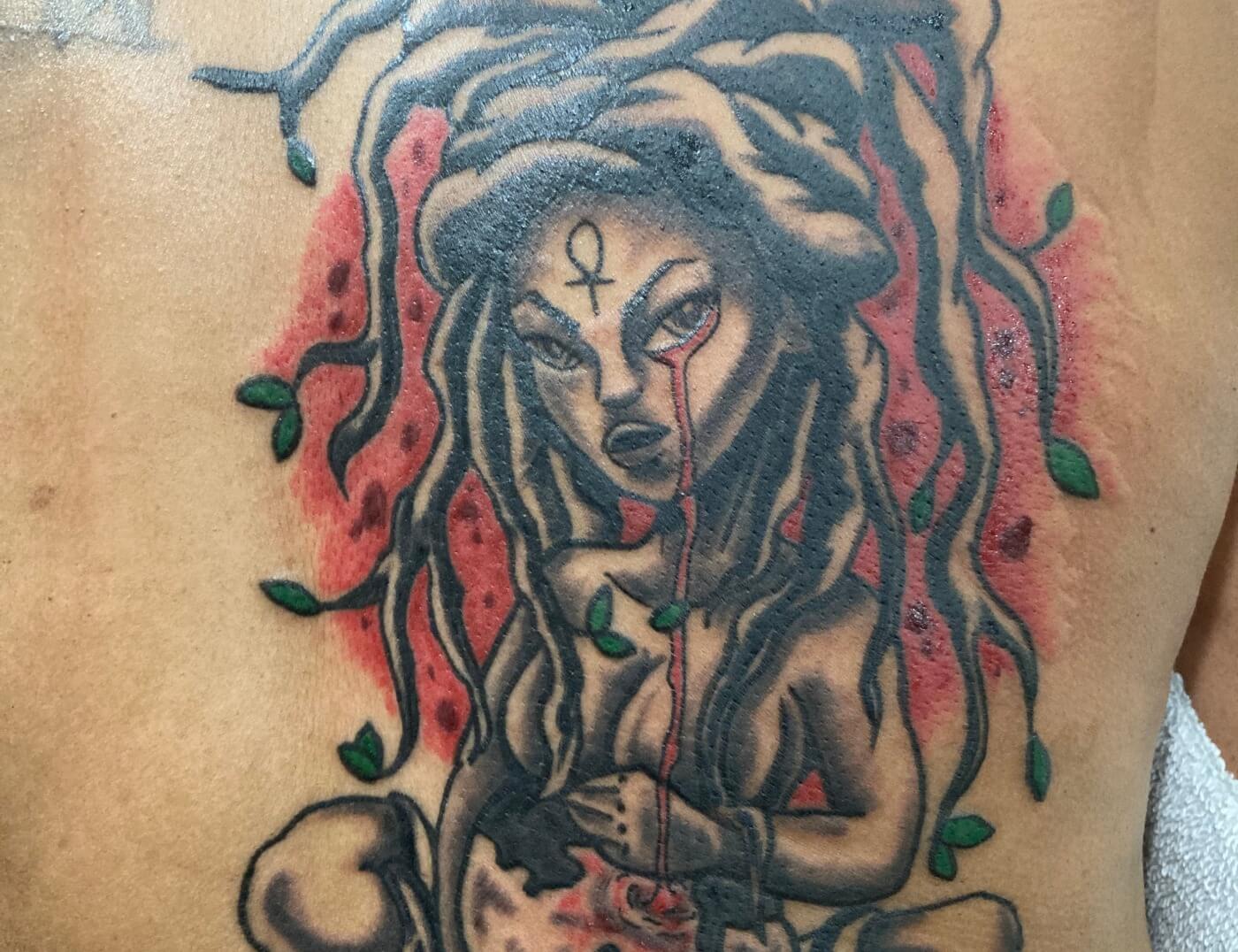 "Mother Nature Funk" Tattoo By Funk Tha World At Iron Palm Tattoos. Call 404-973-7828 or stop by for a free consultation with Funk.