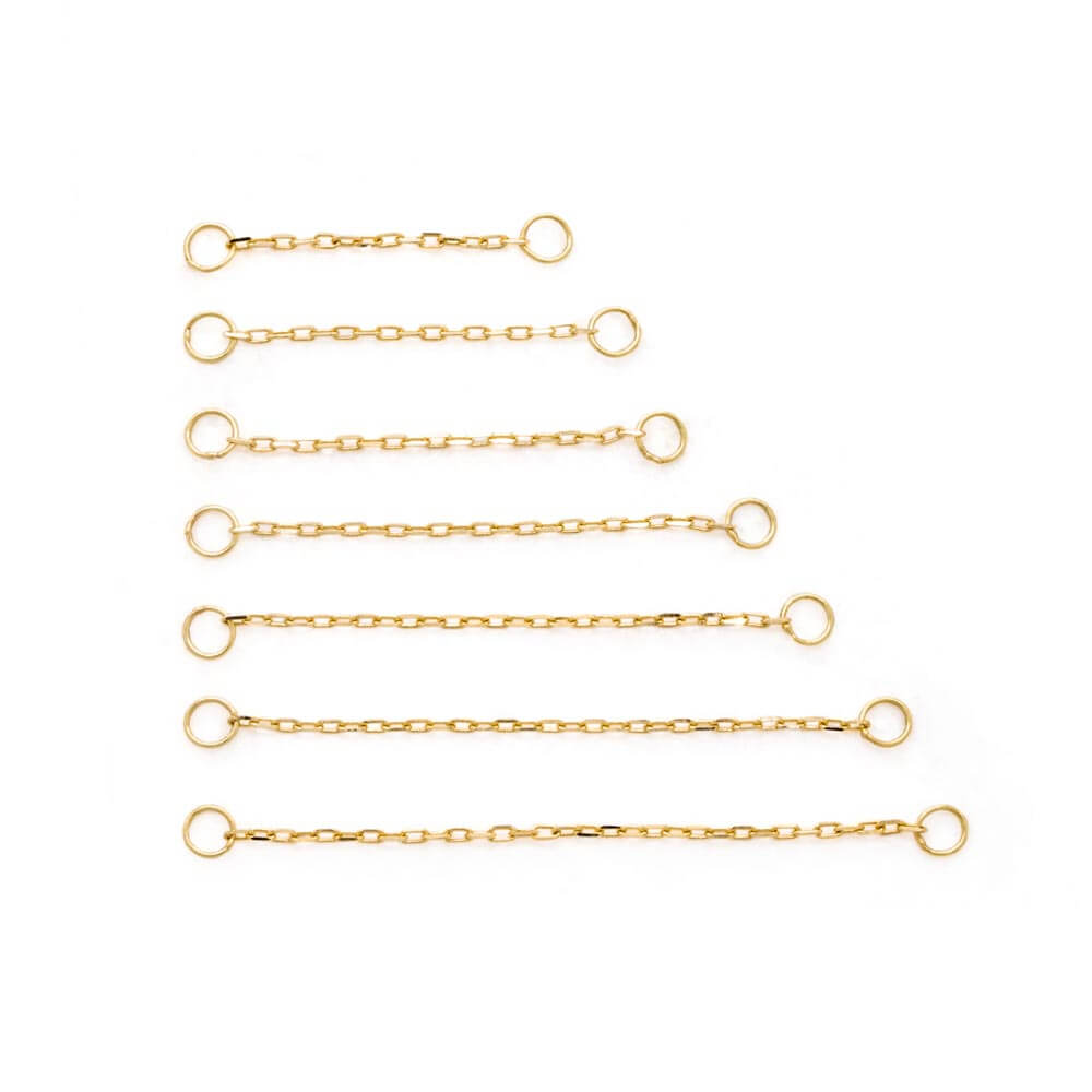 „Tilum“ 14kt geltono aukso vieno kabelio grandinė – parenkamas ilgis