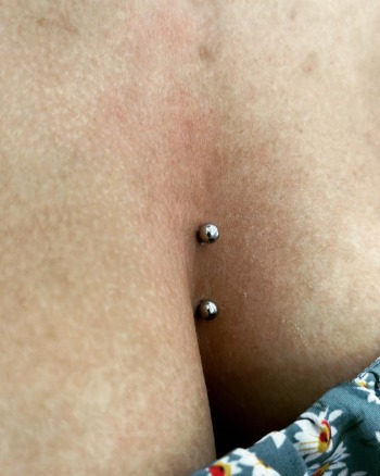 Surface Body Piercing By Khem at Iron Palm Tattoos In Atlanta. Khem is a master piercer and tattoo artist in Atlanta. Jewelry is included with all piercing services. We're open late night until 2AM most nights. Call 404-973-7828 or stop by for a free consultation.