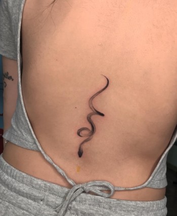 Small Fine Line Snake Black Work Tattoo by Rene Cristobal, A guest Artist at Iron Palm Tattoos. Rene comes to us from Concepcion, Chile. He specializes in black & gray and blackwork tattoos. He is available for booking begging September 11th, 2023. We're open late night until 2AM most nights. Call 404-973-7828 or stop by for a free consultation. Walk-Ins are welcome.