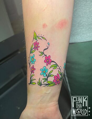 Funky Cherry Blossoms Fine Line Tattoo By Funk Tha World. Startling colors and distinctly fine lines done with an Axys Rotary tattoo machine. Funk is a senior resident tattoo artist at Iron Palm Tattoos in Atlanta. Iron Palm is Atlanta's only late night tattoo shop. We're open from 1PM to 2AM. Walk ins are welcome.