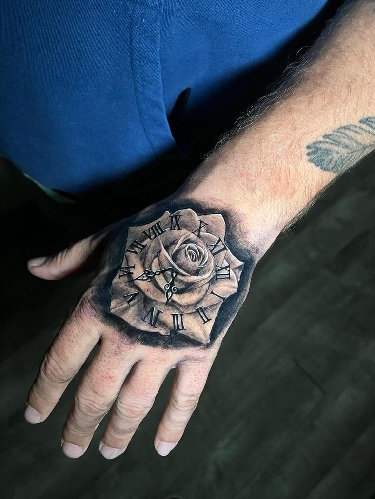 Rust In Ink Tattoos - Memorial rose tattoo 😊🖤 | Facebook