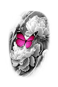Tattoo Concept #2 By Rene Cristobal. A nice butterfly tattoo I'd like to do in a very big or detailed way. You can purchase the tattoo art from me in advance or make an appointment, and I'll tattoo the artwork.