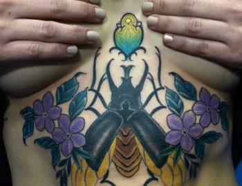 Big Beetle Neo Traditional Tattoo By Pierre Jarlan. She loves beetles. That's all we can say for this one :)